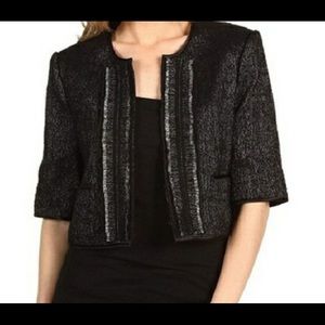 Cropped tweed wool blend jacket (bolero)